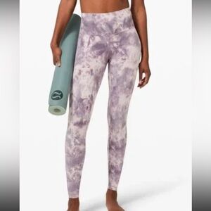 Lululemon Athletica Purple Tie-Dye Leggings